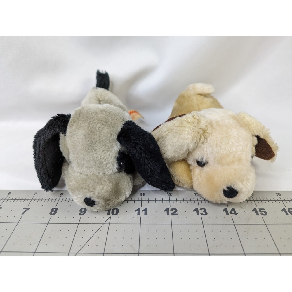 Sonic Tan Dog Coney Pup Plush Puppy‎ 6 Inch Lot of 2 1987 Stuffed Animal Toy